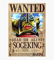 Sniper King/ SogeKing Wanted Poster Photographic Print