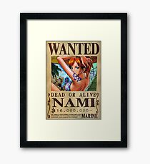 Nami Wanted Poster Framed Print
