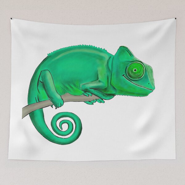 Item preview, Smiling chameleon for all pet and reptile lovers-cute and funny  designed and sold by Shmuk.