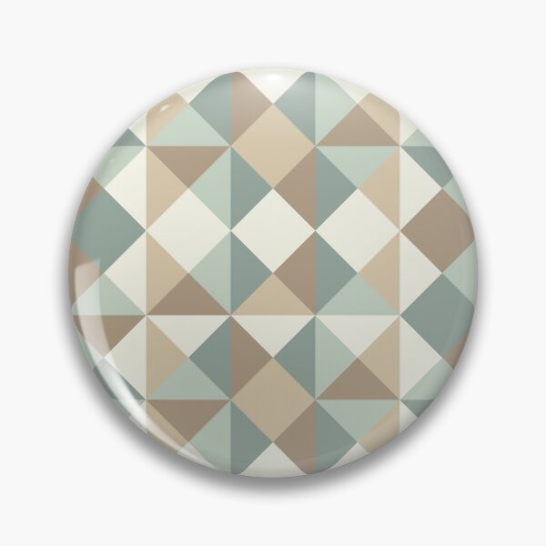 Item preview, Green Brown Triangles Geometric Pattern designed and sold by GeeHanz.