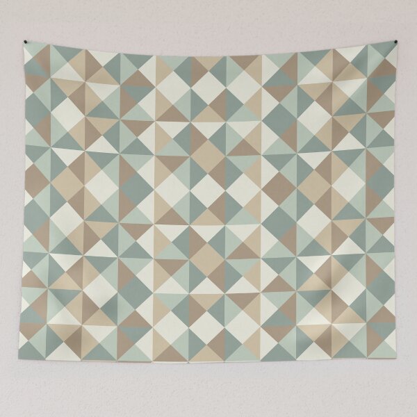 Item preview, Green Brown Triangles Geometric Pattern designed and sold by GeeHanz.