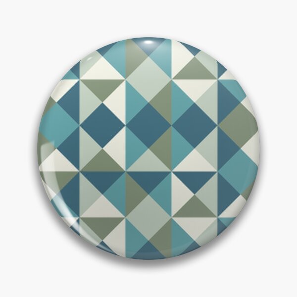 Item preview, Green Blue Triangles Geometric Pattern designed and sold by GeeHanz.