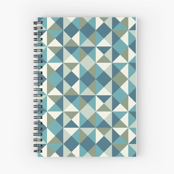 Item preview, Green Blue Triangles Geometric Pattern designed and sold by GeeHanz.