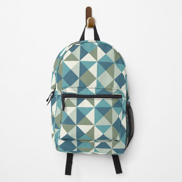 Item preview, Green Blue Triangles Geometric Pattern designed and sold by GeeHanz.