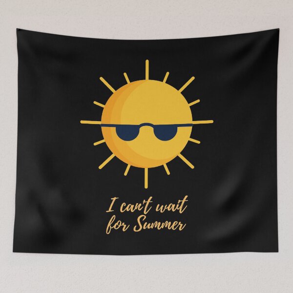 Item preview, I Can't Wait for Summer Cute Outfit Sun with Sunglasses designed and sold by Nathalie Aynié.