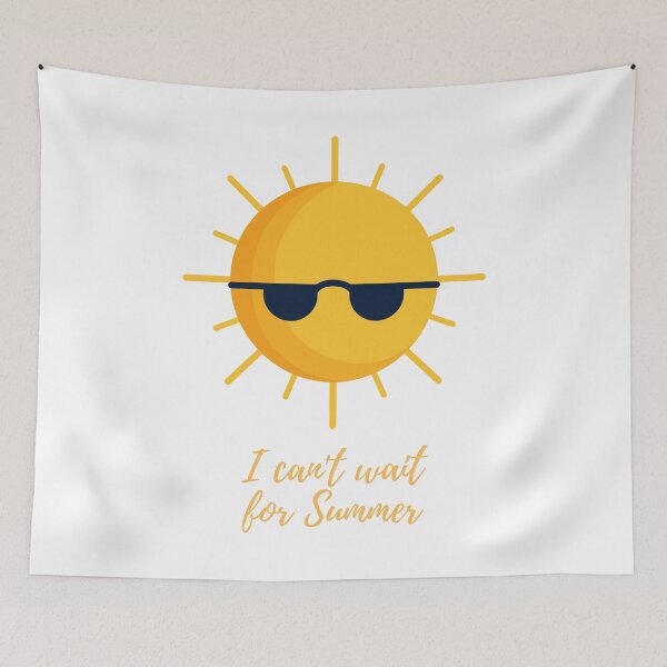 Item preview, I Can't Wait for Summer Cute Outfit Sun with Sunglasses designed and sold by Nathalie Aynié.