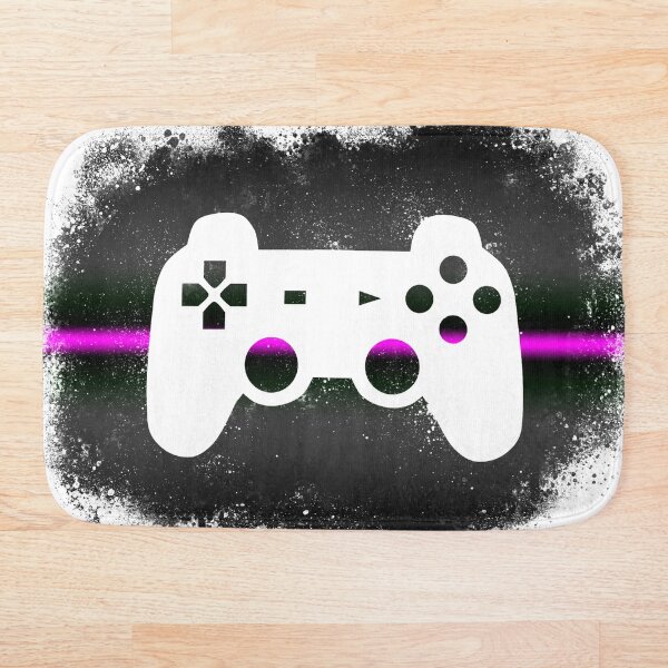 Item preview, Gaming controller grunge paint pink line designed and sold by Anteia.