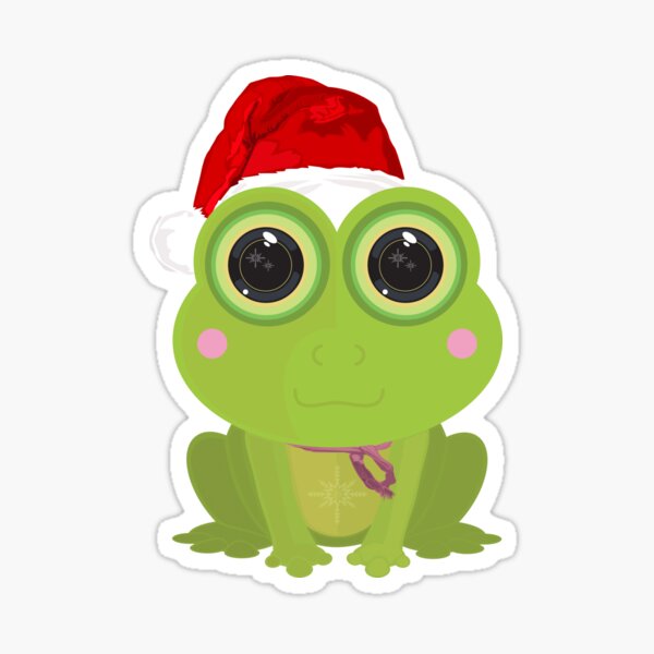 Christmas Frog Sticker