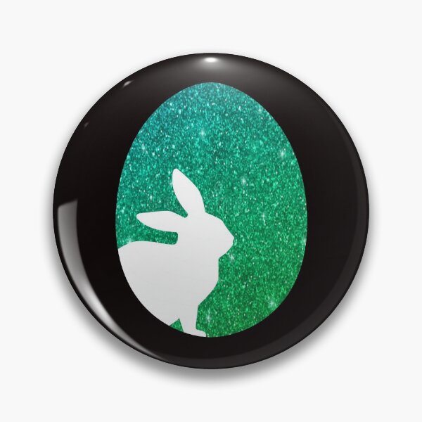 Item preview, Easter Bunny Silhouette in Green Ombre Faux Glitter Easter Egg designed and sold by Felicity-K.