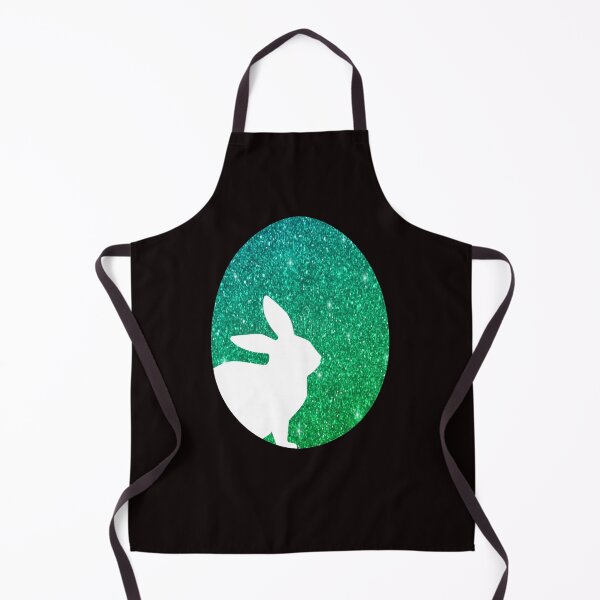 Item preview, Easter Bunny Silhouette in Green Ombre Faux Glitter Easter Egg designed and sold by Felicity-K.