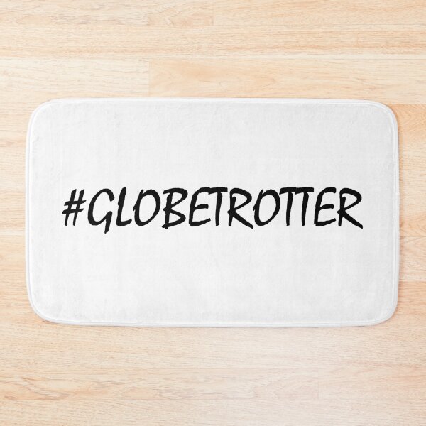 Item preview, Globetrotter with hashtag sign black and white minimalistic quote vintage typography designed and sold by Deegital18.