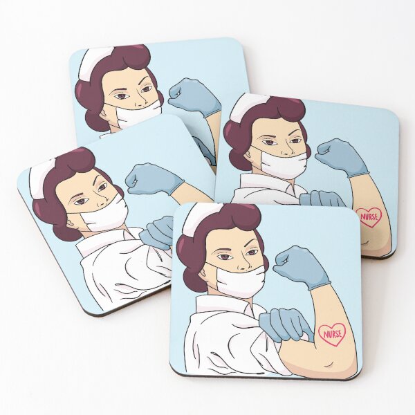 Artikelvorschau, Krankenschwester Parodie von Rosie the Riveter entworfen und verkauft von SLAG-Creative.
