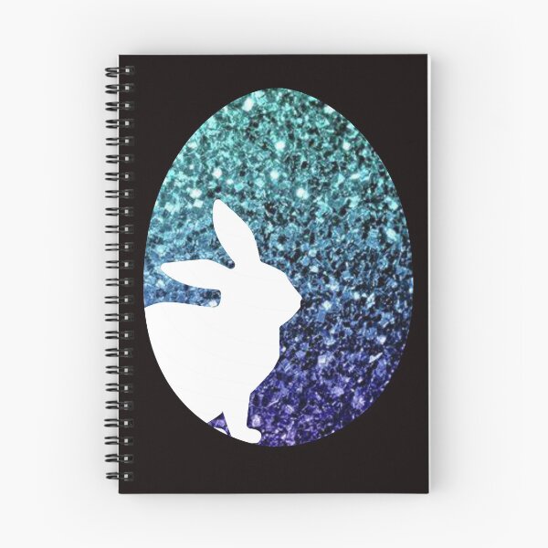 Item preview, Silueta de conejo de Pascua con purpurina sintética en tono azul verdoso degradado designed and sold by Felicity-K.