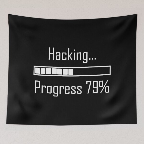 Item preview, Hacking progress - Cyber security nerd tees. designed and sold by PrintPress.