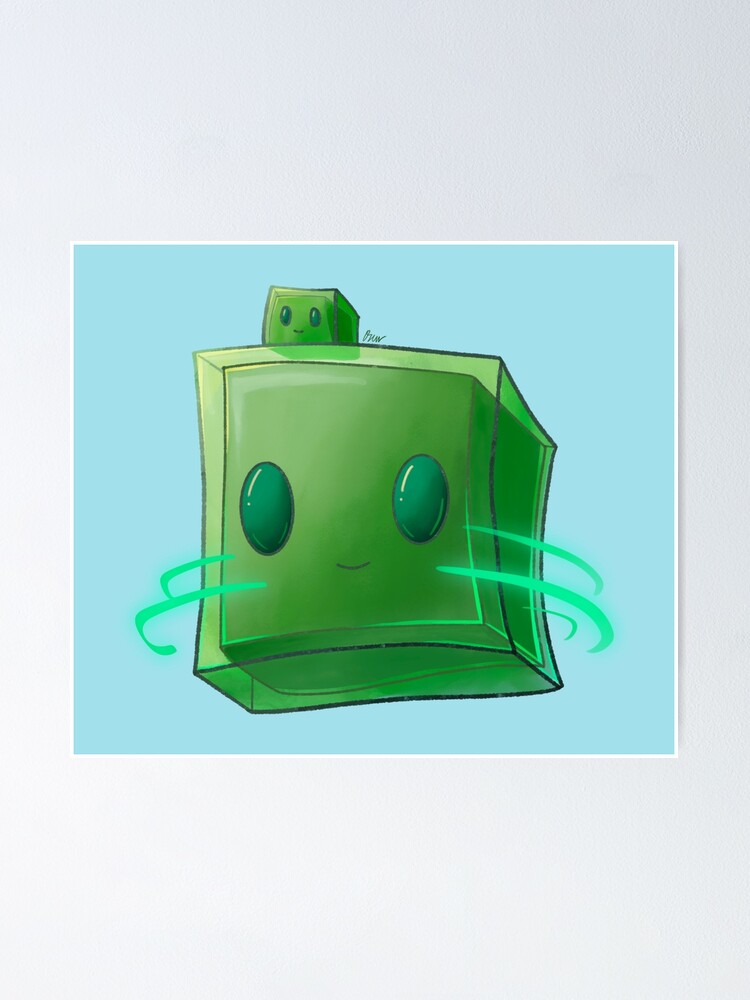 Minecraft Slime Poster By Ogatama Redbubble