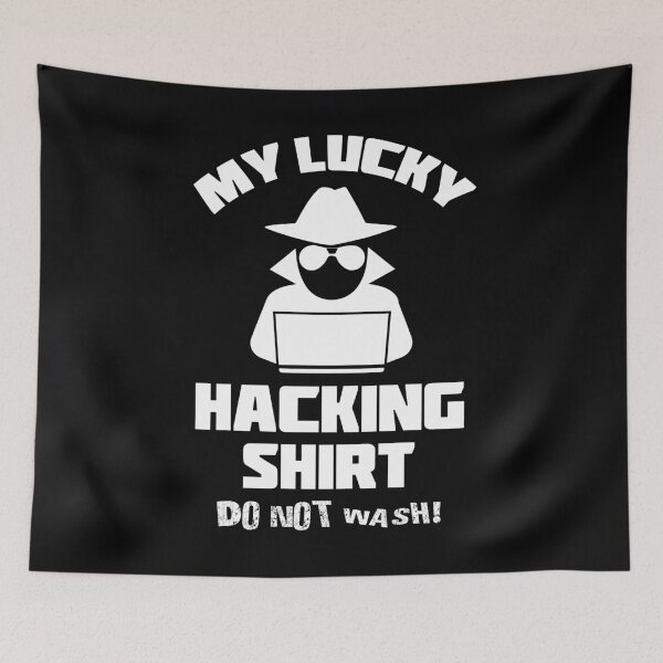 Item preview, Lucky hacking - Cyber security nerd tees. designed and sold by PrintPress.