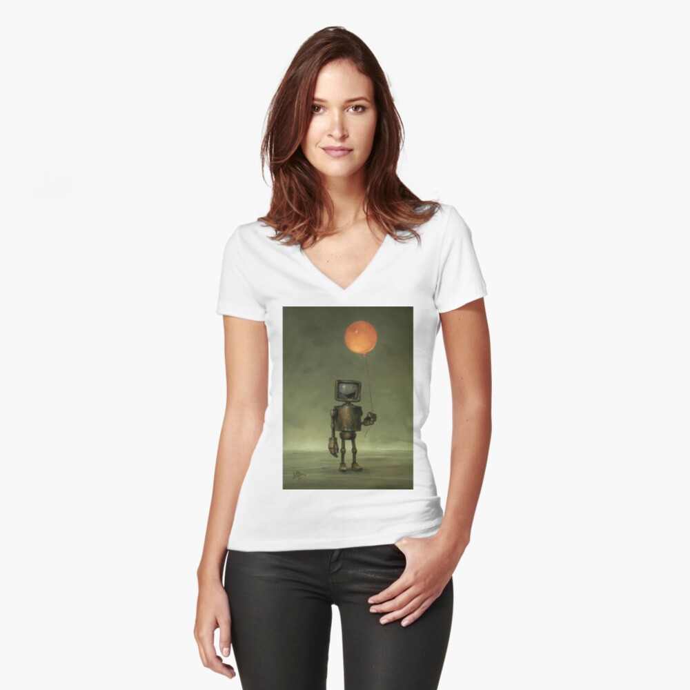 Item preview, Fitted V-Neck T-Shirt designed and sold by MattDixonArt.