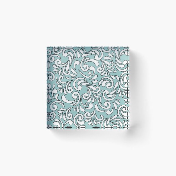 Item preview, Seamless Floral Pattern Cute Black and White Turquoise Artistic Background  designed and sold by clothesy7.