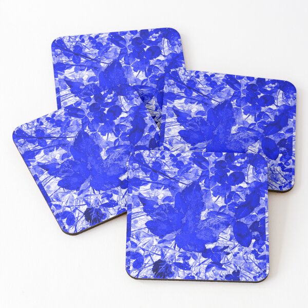 Item preview, Photograph of a leaves collection edited in blue designed and sold by Pelikancrazy.