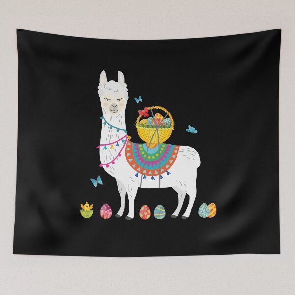 Item preview, Happy Easter Bunny Llama Bringing Easter Egg Basket Gifts Happy Easter designed and sold by MalikaBela.