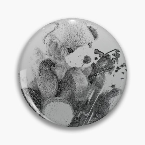 Aperçu de l'œuvre Belle image de style de dessin avec un ours en peluche et des coeurs créée et vendue par BubbleGummyBear.