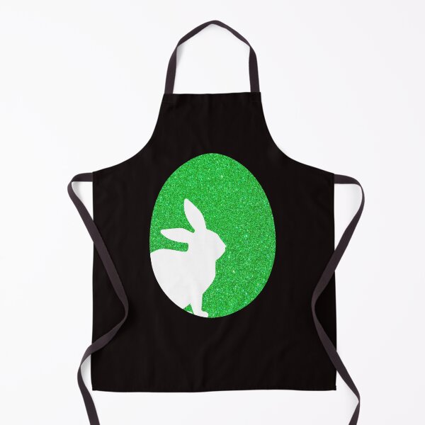 Item preview, Easter Bunny Silhouette in Green Faux Glitter Easter Egg designed and sold by Felicity-K.