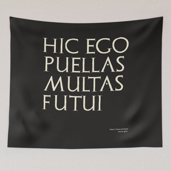 Item preview, Graffiti of Pompeii - HIC EGO PUELLAS MULTAS FUTUI designed and sold by MetaPhyStore.