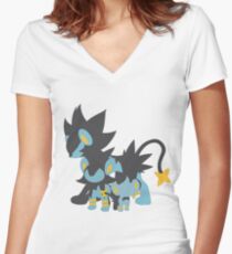 Shinx Evolution Women's Fitted V-Neck T-Shirt