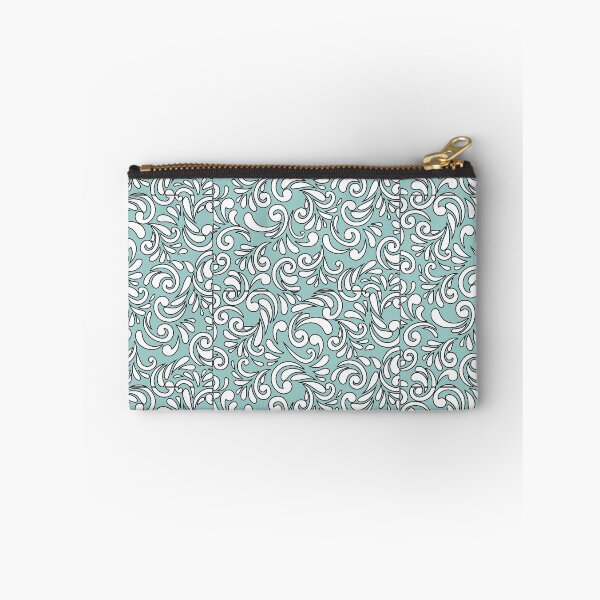 Item preview, Seamless Floral Pattern Cute Black and White Turquoise Artistic Background  designed and sold by clothesy7.