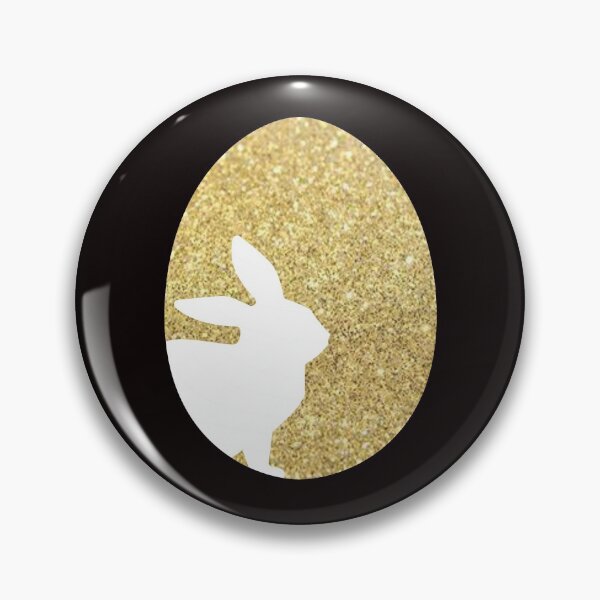 Item preview, Easter Bunny Silhouette in Gold Faux Glitter Easter Egg designed and sold by Felicity-K.