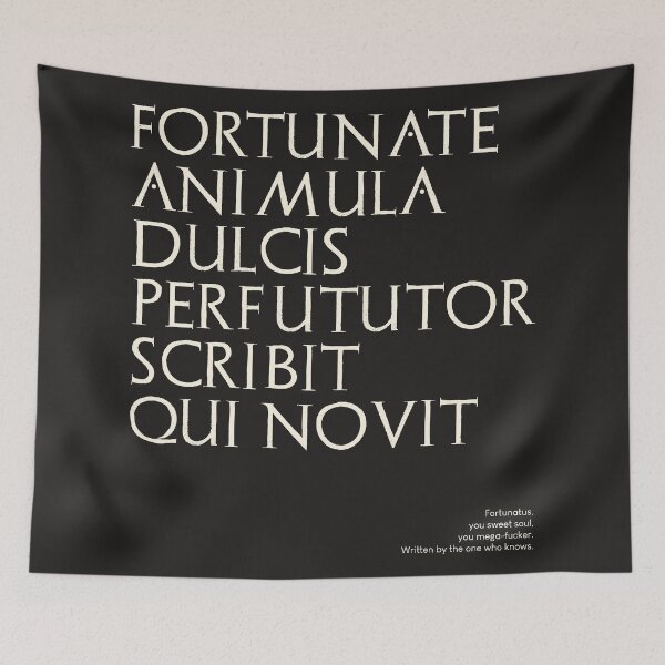 Item preview, Graffiti of Pompeii - FORTUNATE ANIMULA DULCIS... designed and sold by MetaPhyStore.