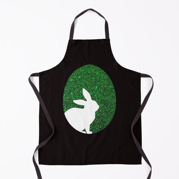 Item preview, Easter Bunny Silhouette in Green Faux Glitter Easter Egg designed and sold by Felicity-K.