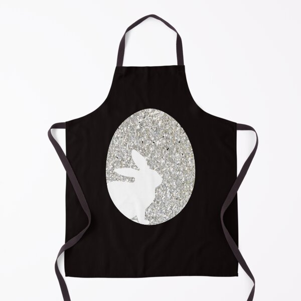 Item preview, Easter Bunny Silhouette in Silver Faux Glitter Easter Egg designed and sold by Felicity-K.