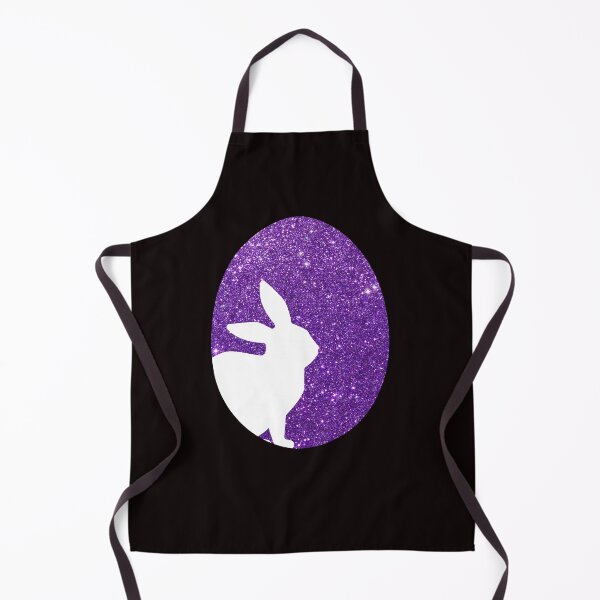 Item preview, Easter Bunny Silhouette in Purple Faux Glitter Easter Egg designed and sold by Felicity-K.