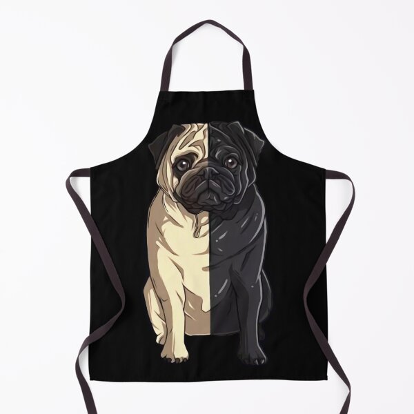 Item preview, Half Fawn Half Black pug designed and sold by THISPUGVIBE.
