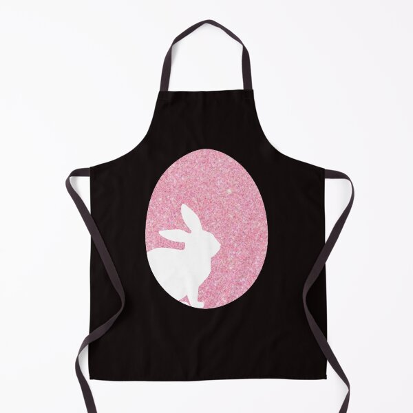 Item preview, Easter Bunny Silhouette in Pastel Pink Faux Glitter Easter Egg designed and sold by Felicity-K.
