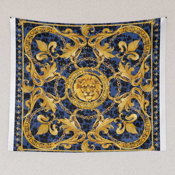 Item preview, golden lion and damask ornament. designed and sold by Fayankova Alena.