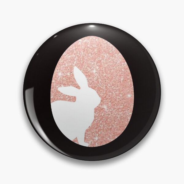 Item preview, Easter Bunny Silhouette in Rose Gold Faux Glitter Easter Egg designed and sold by Felicity-K.