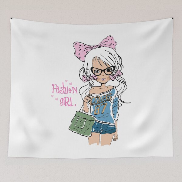 Item preview, Blue Haired Woman illustration designed and sold by John Andrew.