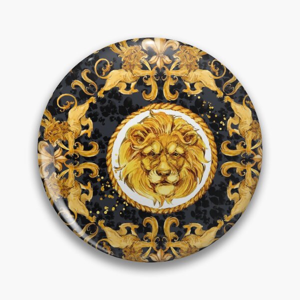 Item preview, golden lion and damask ornament designed and sold by Fayankova Alena.