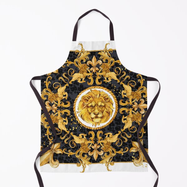 Item preview, golden lion and damask ornament designed and sold by Fayankova Alena.