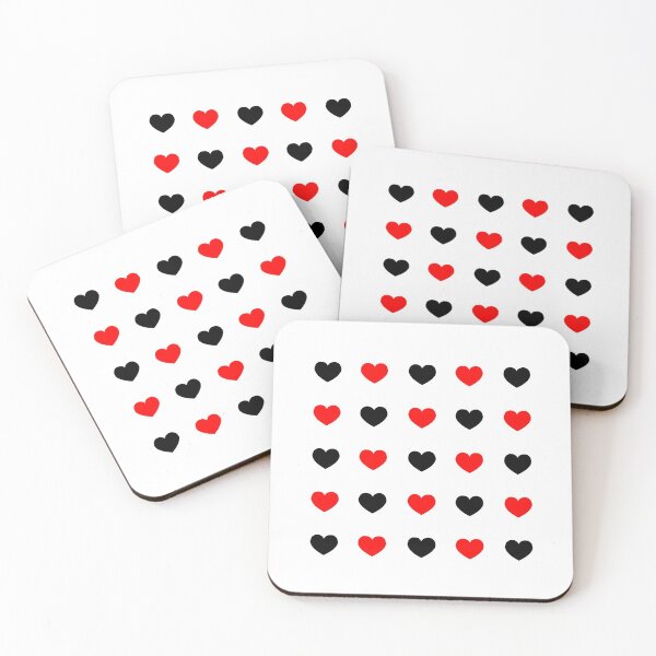 Item preview, Checkered Hearts (red and black) designed and sold by Tree45.