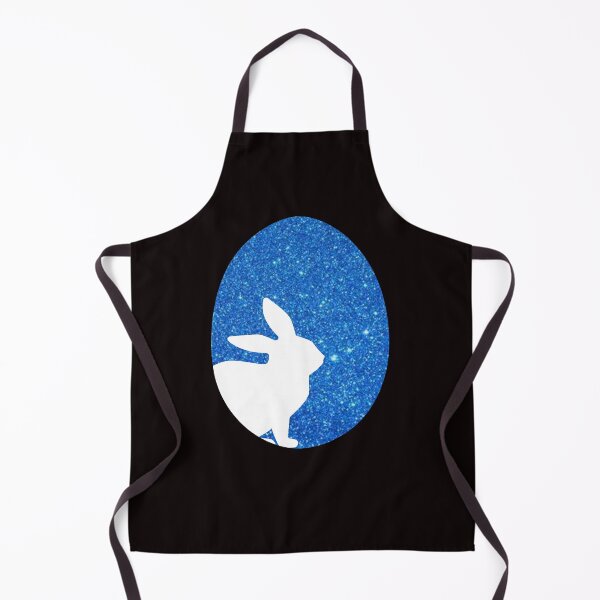 Item preview, Easter Bunny Silhouette in Blue Faux Glitter Easter Egg designed and sold by Felicity-K.