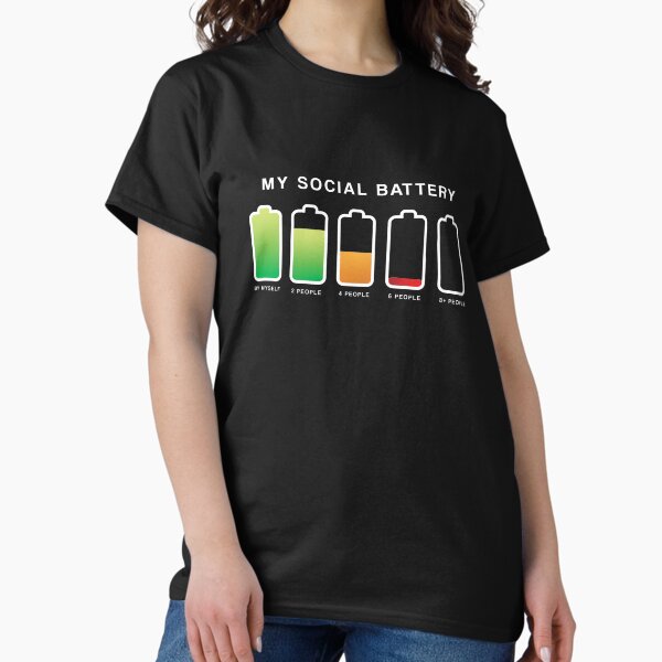 Item preview, My Social Battery Introvert (Socially Drained) designed and sold by bulaklakin.