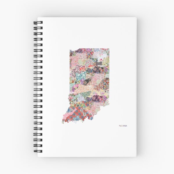 Item preview, Indiana map designed and sold by FlowersMaps.
