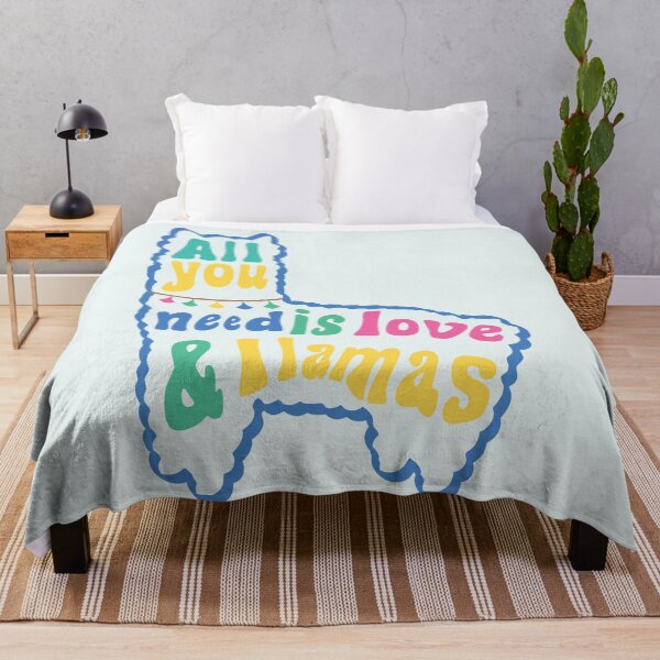 Item preview, All you need is love and llamas (Blue) designed and sold by riccagarden.