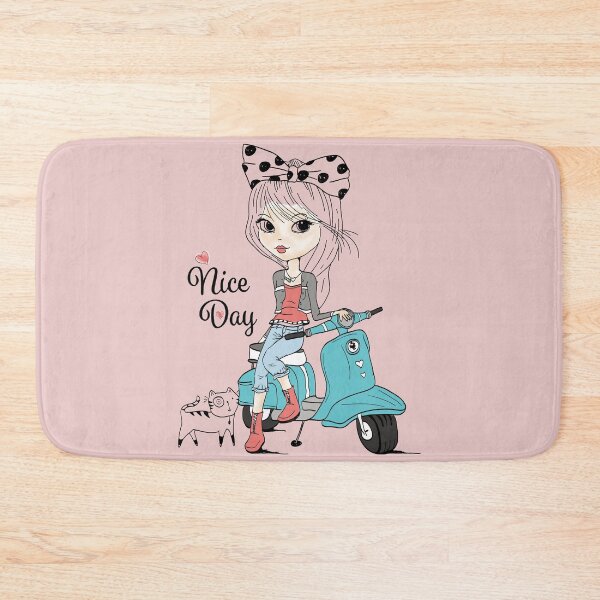 Item preview, Animated Woman Sitting on Motorcycle Scooter designed and sold by John Andrew.