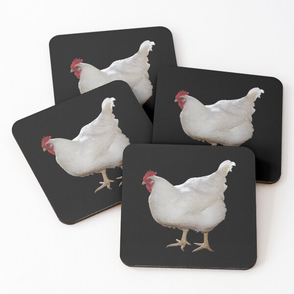 Item preview, White chicken on black designed and sold by katiekendall.