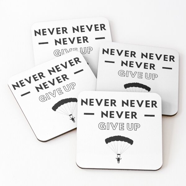 Item preview, Sky diving: Never never never give up designed and sold by TheGreenGoat.