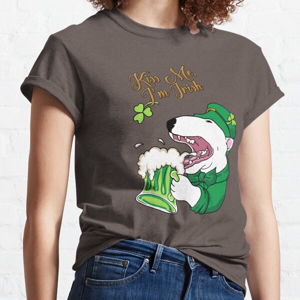 Kiss Me I am Irish Bull Terrier Classic T-Shirt
